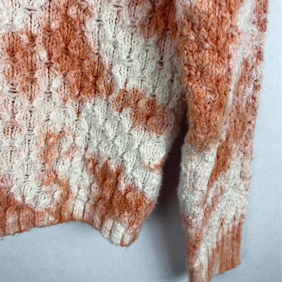 Anthropologie Pilcro Christian V-Neck Sweater Chunky Pullover Knit Coral Size XS - Picture 5 of 8